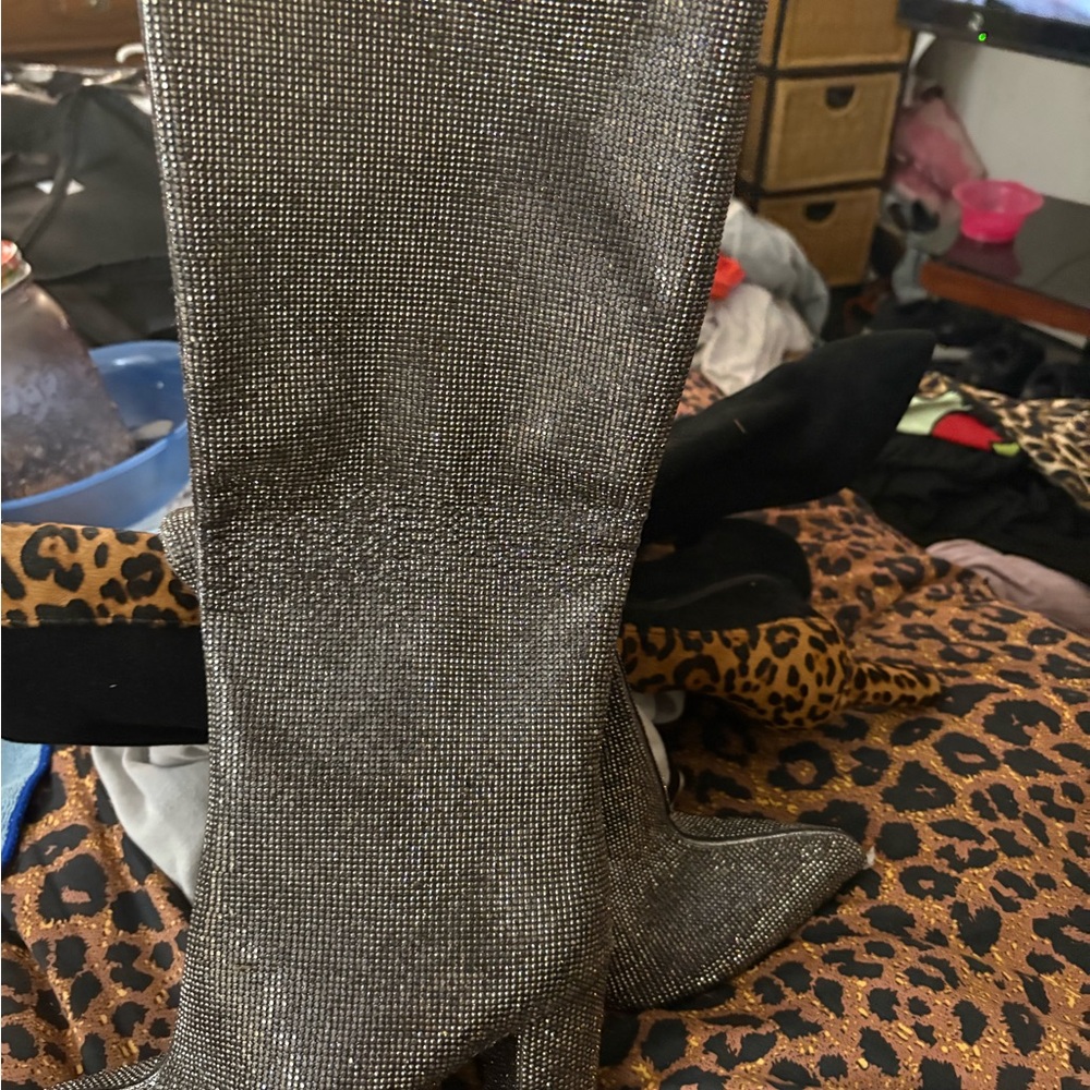 Elegant Silver Women's Boots